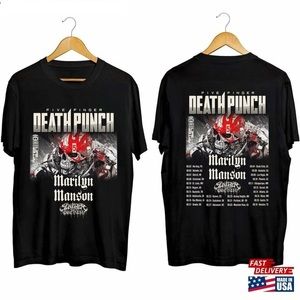 Five Finger Death Punch 2024 Tour Shirt Band Fan T-shirt Gift For Fan 2 Sided